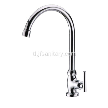 Brass body single cold kitchen faucet tap.